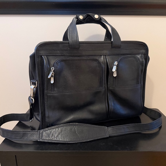 **50% off SALE** Piel Leather Professional Computer Briefcase Portfolio